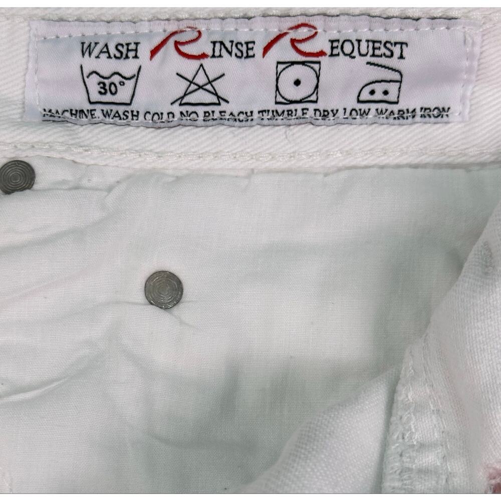 Request Jeans Crisp White Straight Leg Denim Pants Men’s Size 36x32 - Picture 9 of 15